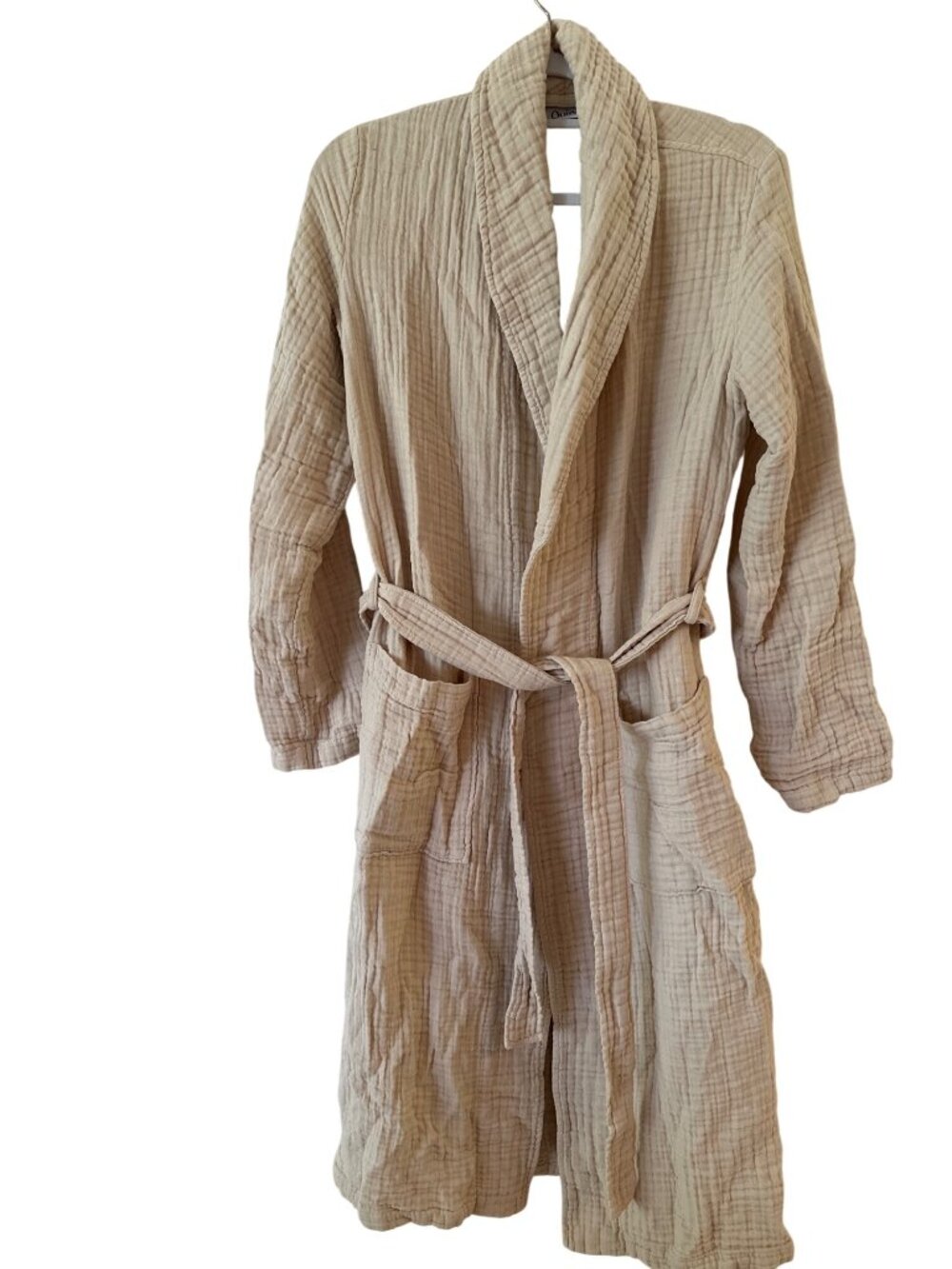 Womens Soft Layered Cotton Robe By Quince With Pockets & Belt Oeko-Tex Standard